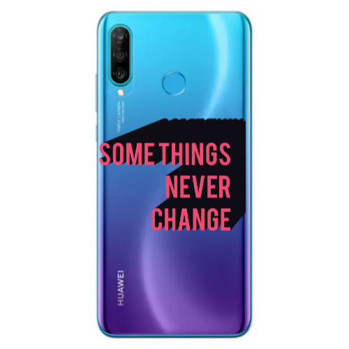 Huawei P30 Lite Somethings Never Change Transparent Silicone TPU Θήκη