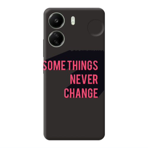 Xiaomi Redmi 13C Somethings Never Change Black Colored Silicone TPU Θήκη