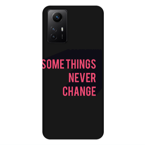Xiaomi Redmi Note 12s Somethings Never Change Black Colored Silicone TPU Θήκη