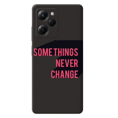 Xiaomi Poco X5 Pro Somethings Never Change Black Colored Silicone TPU Θήκη