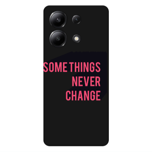 Xiaomi Redmi Note 13 4G Somethings Never Change Black Colored Silicone TPU Θήκη