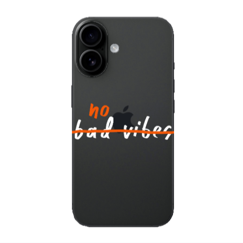 Apple Iphone 16 plus No bad vibes 2 Transparent Silicone TPU Θήκη