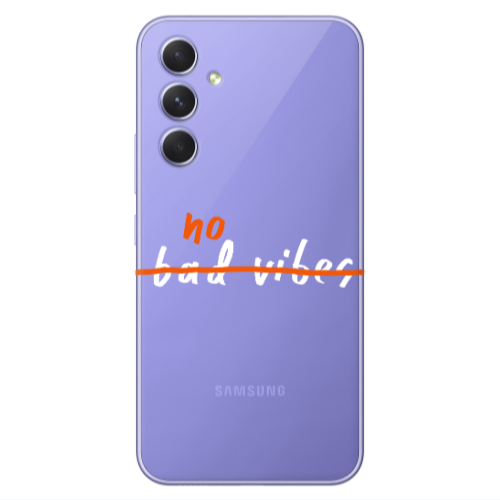 Samsung A56 No bad vibes 2 Transparent Silicone TPU Θήκη