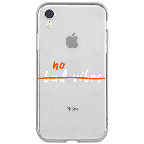 Apple iPhone Xr No bad vibes 2 Transparent Silicone TPU Θήκη