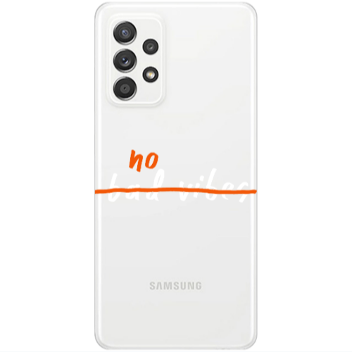 Samsung A52 No bad vibes 2 Transparent Silicone TPU Θήκη