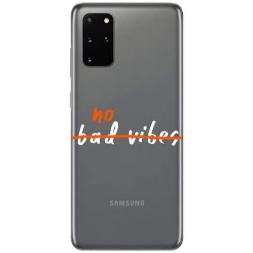 Samsung S20 Plus No bad vibes 2 Transparent Silicone TPU Θήκη