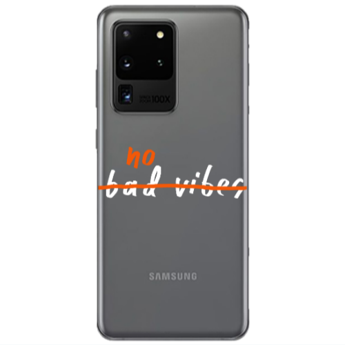 Samsung S20 Ultra No bad vibes 2 Transparent Silicone TPU Θήκη
