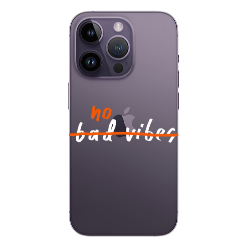 Apple iPhone 14 Pro  No bad vibes 2 Transparent Silicone TPU Θήκη