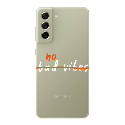 Samsung S21 FE No bad vibes 2 Transparent Silicone TPU Θήκη