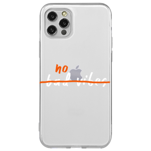 Apple iPhone 12 Pro No bad vibes 2 Transparent Silicone TPU Θήκη