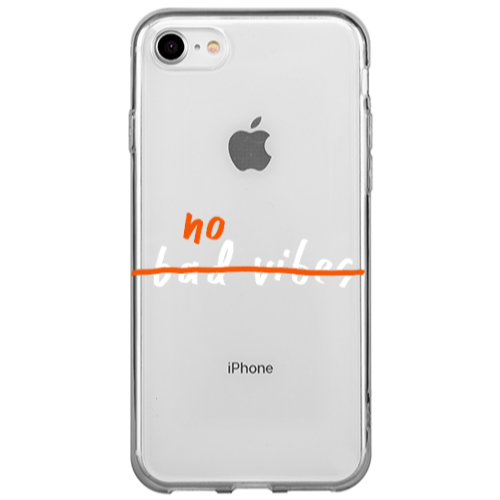 Apple iPhone 7 No bad vibes 2 Transparent Silicone TPU Θήκη