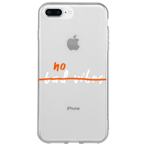Apple iPhone 7 Plus No bad vibes 2 Transparent Silicone TPU Θήκη
