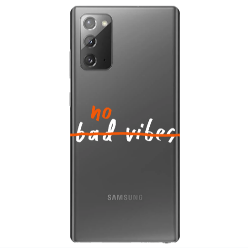 Samsung Note 20 No bad vibes 2 Transparent Silicone TPU Θήκη