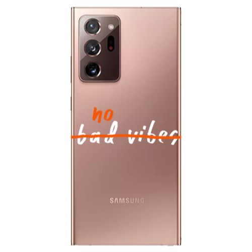 Samsung Note 20 Ultra No bad vibes 2 Transparent Silicone TPU Θήκη