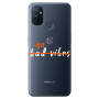 Oneplus Nord 100 No bad vibes 2 Transparent Silicone TPU Θήκη