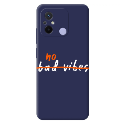 Xiaomi Redmi 12C No bad vibes 2 Dark blue Colored Silicone TPU Θήκη
