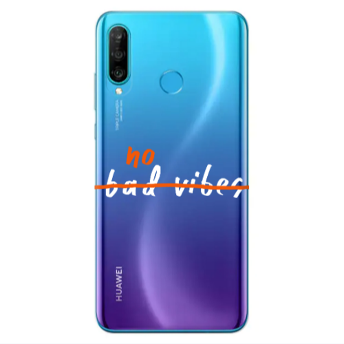 Huawei P30 Lite No bad vibes 2 Transparent Silicone TPU Θήκη