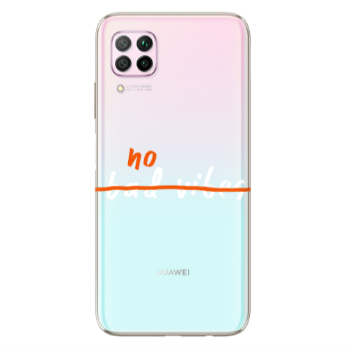 Huawei P40 Lite No bad vibes 2 Transparent Silicone TPU Θήκη