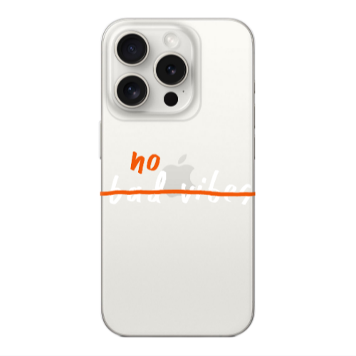 Apple iPhone 15 Pro Max No bad vibes 2 Transparent Silicone TPU Θήκη