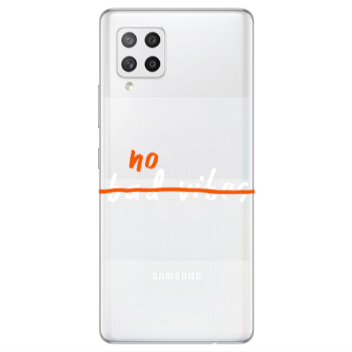 Samsung A42 5G No bad vibes 2 Transparent Silicone TPU Θήκη