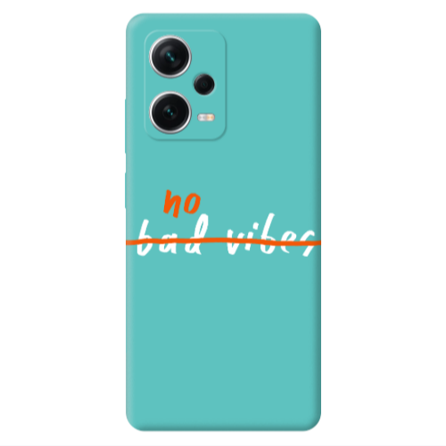 Xiaomi Poco X5 No bad vibes 2 Turquoise Colored Silicone TPU Θήκη