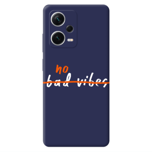 Xiaomi Poco X5 No bad vibes 2 Dark blue Colored Silicone TPU Θήκη