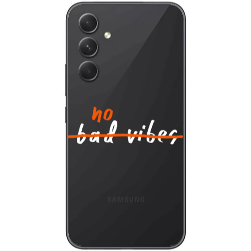 Samsung Galaxy A25 No bad vibes 2 Transparent Silicone TPU Θήκη