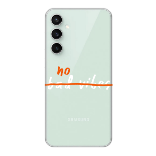Samsung S24 Plus No bad vibes 2 Transparent Silicone TPU Θήκη