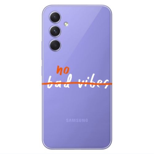 Samsung A55 No bad vibes 2 Transparent Silicone TPU Θήκη