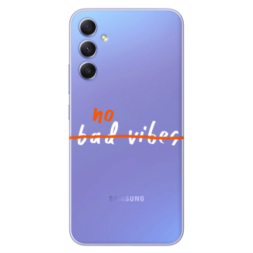 Samsung A25 No bad vibes 2 Transparent Silicone TPU Θήκη