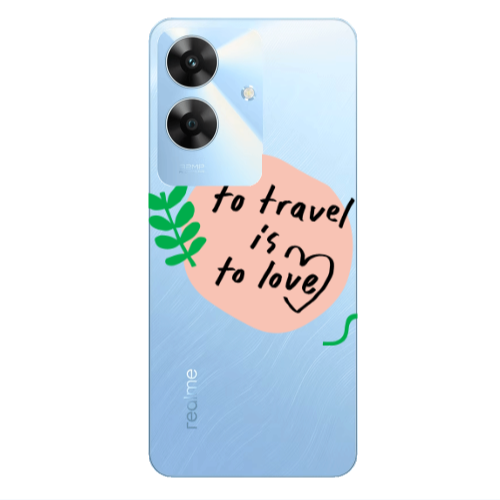 Realme Note 60 To Travel is to Love Transparent Silicone TPU Θήκη