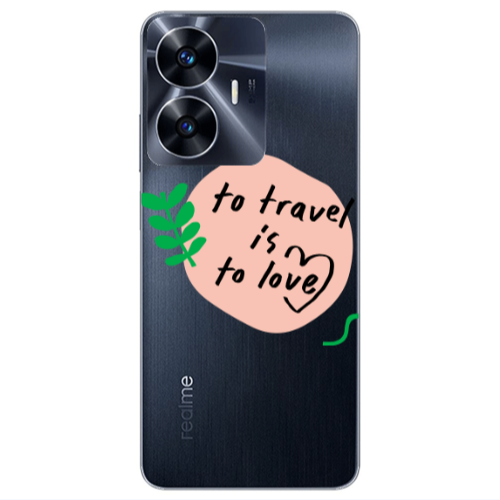 Realme Note 50 To Travel is to Love Transparent Silicone TPU Θήκη