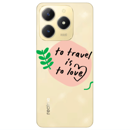 Realme C61 To Travel is to Love Transparent Silicone TPU Θήκη