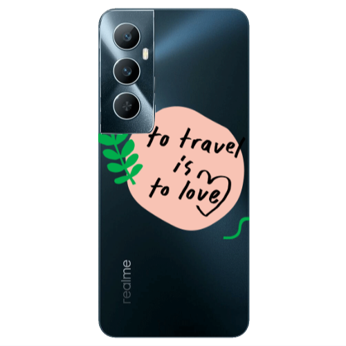 Realme C65 To Travel is to Love Transparent Silicone TPU Θήκη