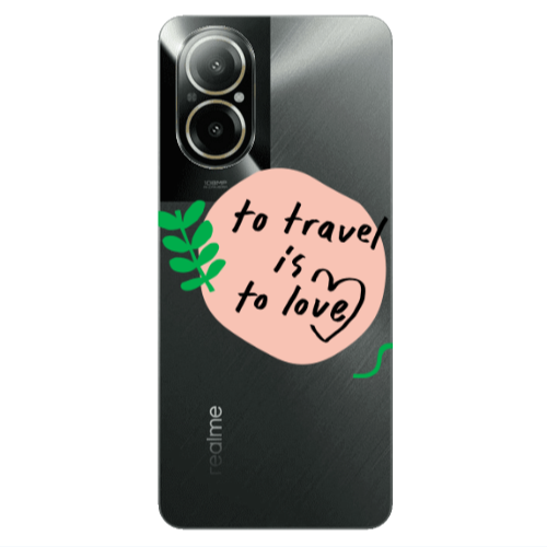 Realme C67 To Travel is to Love Transparent Silicone TPU Θήκη