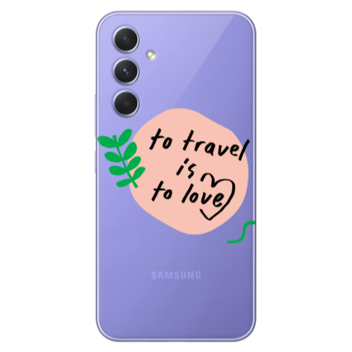 Samsung A56 To Travel is to Love Transparent Silicone TPU Θήκη