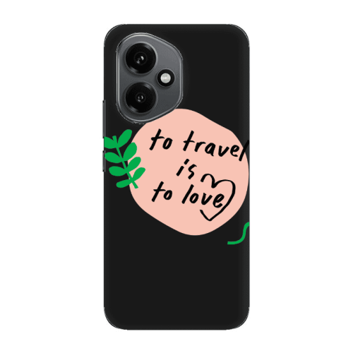 Honor Magic 400 To Travel is to Love Black Colored Silicone TPU Θήκη