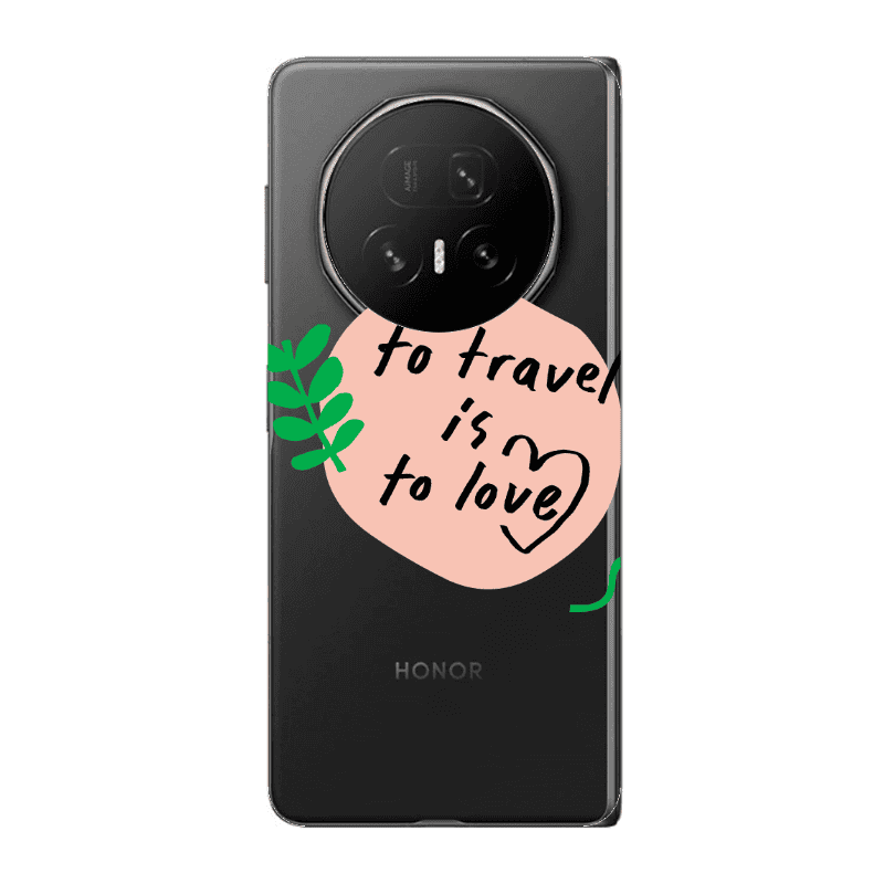 Honor Magic V5 To Travel is to Love Transparent Silicone TPU Θήκη