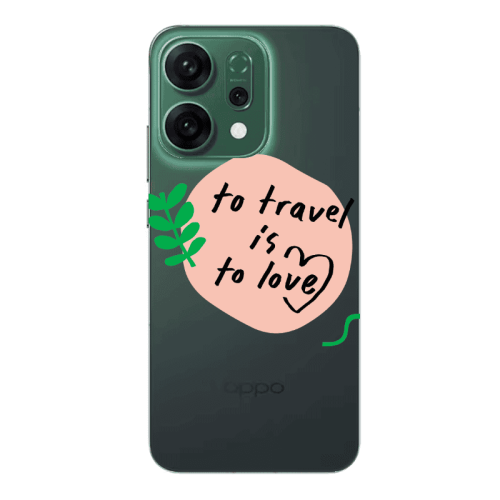 Oppo RENO 14 To Travel is to Love Transparent Silicone TPU Θήκη