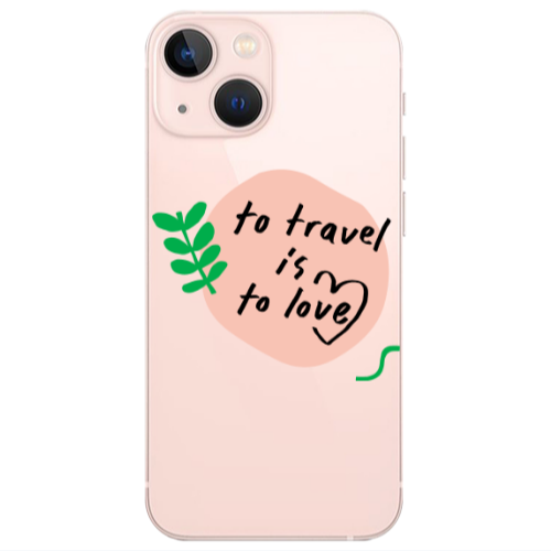 Apple iPhone 13 To Travel is to Love Transparent Silicone TPU Θήκη