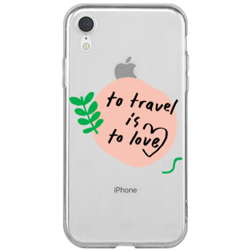 Apple iPhone Xr To Travel is to Love Transparent Silicone TPU Θήκη