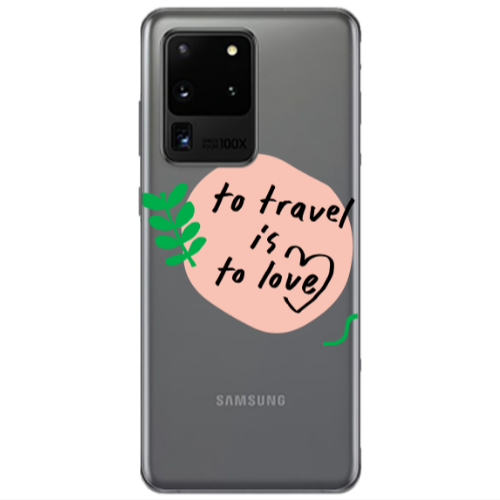 Samsung S20 Ultra To Travel is to Love Transparent Silicone TPU Θήκη