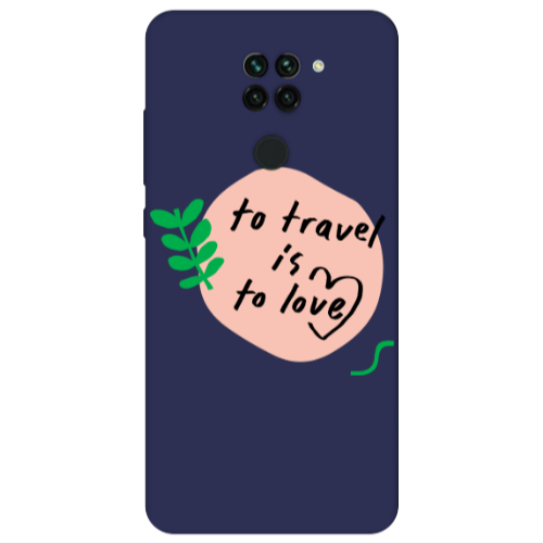 Xiaomi Redmi Note 9 To Travel is to Love Dark blue Colored Silicone TPU Θήκη
