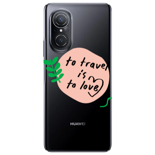 Huawei Nova 9 SE To Travel is to Love Transparent Silicone TPU Θήκη