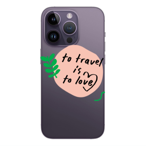 Apple iPhone 14 Pro  To Travel is to Love Transparent Silicone TPU Θήκη