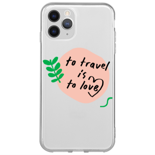 Apple iPhone 13 Pro To Travel is to Love Transparent Silicone TPU Θήκη