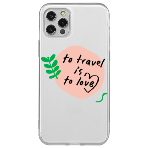 Apple iPhone 12 Pro To Travel is to Love Transparent Silicone TPU Θήκη