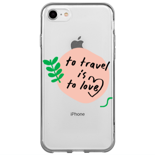 Apple iPhone 7 To Travel is to Love Transparent Silicone TPU Θήκη