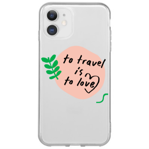 Apple iPhone 12 Mini To Travel is to Love Transparent Silicone TPU Θήκη