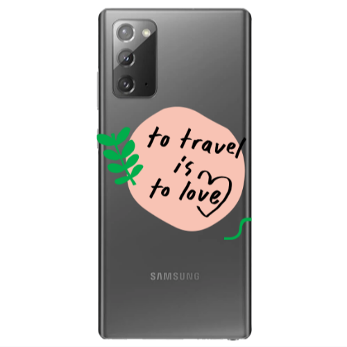 Samsung Note 20 To Travel is to Love Transparent Silicone TPU Θήκη